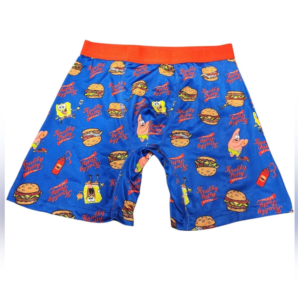 New The Krusty Krab Spongebob Squarepants 6" Boxer Brief Men's Medium M